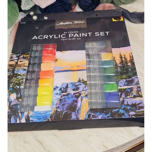 Masters Touch 24 Color Acrylic Paint Set 12ml Tubes For Art & Craft - Picture 1 of 6